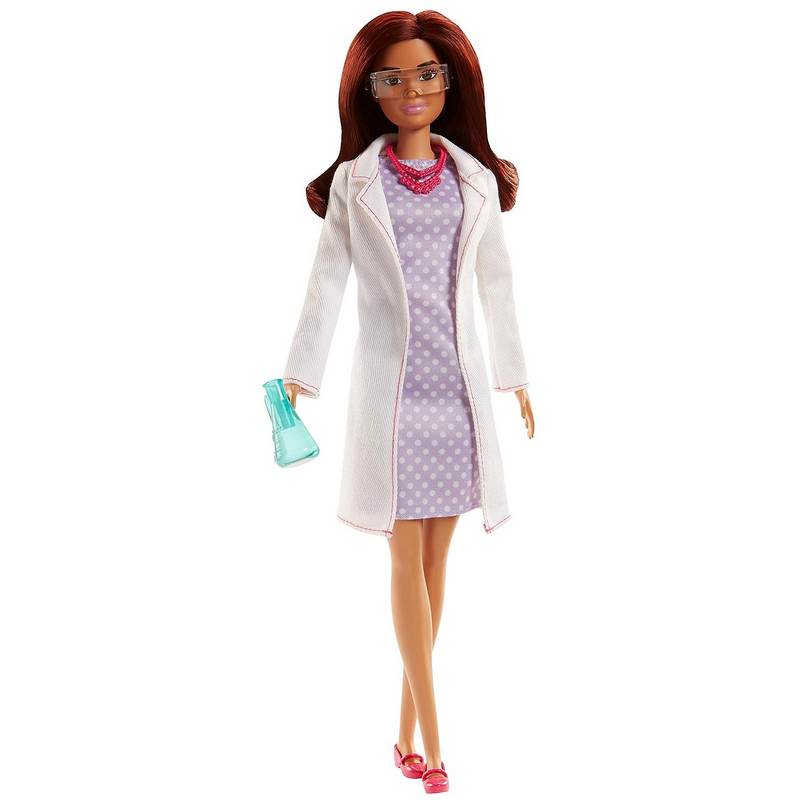 Barbie New Career Doll - Scientist Doll  wearing fashions and accessories, plus goggles and beaker For Kids Girls 3-12 Years