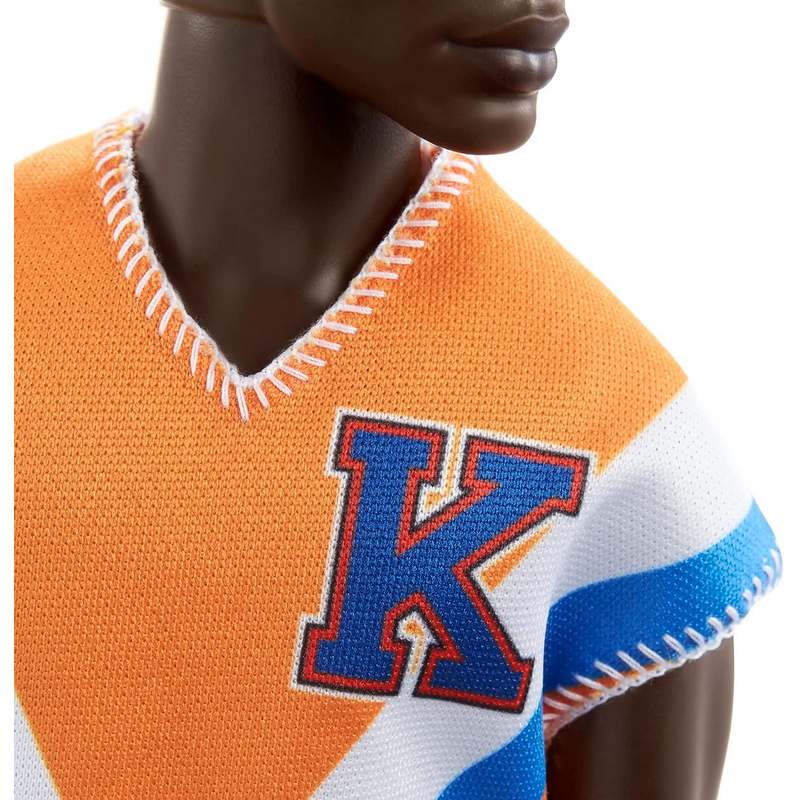 Barbie ?This Ken Fashionistas Doll has Twisted Black Hair and Rocks a Trendy fit with a Sporty Jersey and Shorts For Kids 3-12 Years