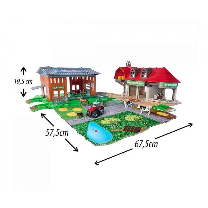Majorette Creatix Farm Feature-Packed Toy Farm With Barn- Toy Tractor|Animals And Accessories For Kids 3-12 Years