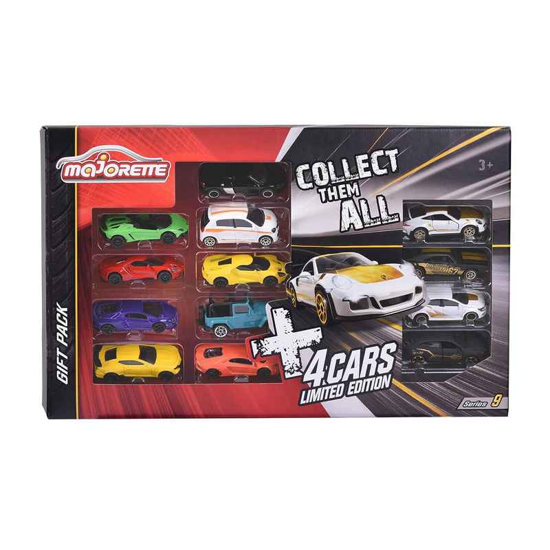 Majorette 9 Die Cast Metal Model Vehicles in The Ultimate Gift Set with Limited Edition Cars, Rotating Wheels and Suspension Set of 13 For Kids 5-12 Years