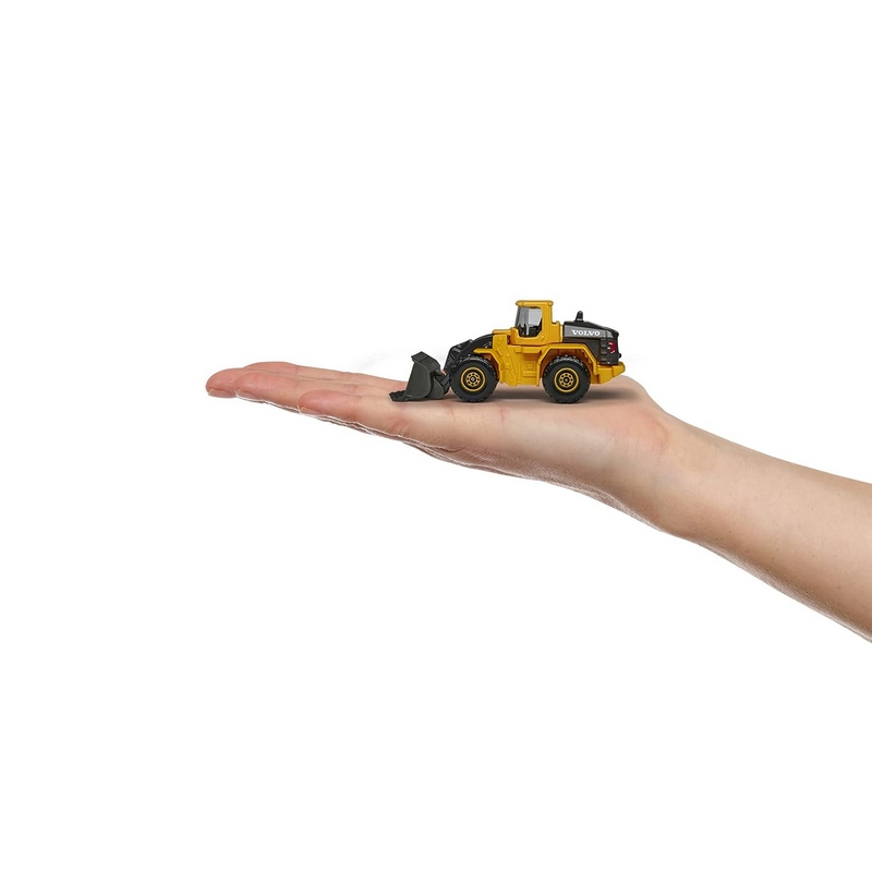 Majorette Volvo Construction Vehicle Toy– Excavator, Wheel Loader, Dump Truck, Articulated Hauler, Die Cast Metal Toy Vehicles Set of 4 For Kids 5-12 Years