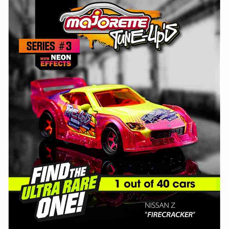 Majorette Tune-Ups Series 3 with Neon Effects 20 Surprises Gift Pack Including 2 Metal Cars Toy for Kids 5-12 Years