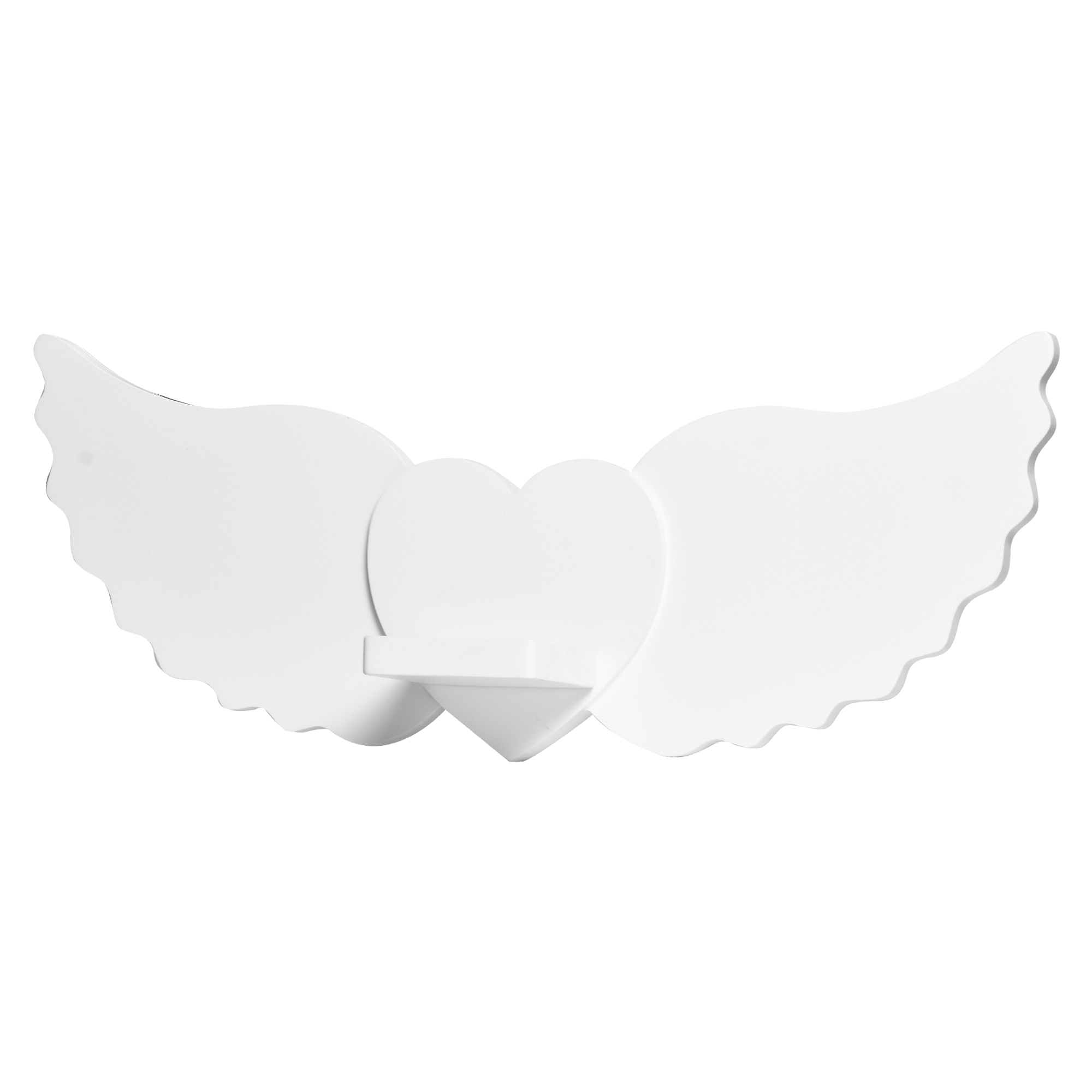 Spaceture Angel white Wooden Wall Shelf  (Number of Shelves - 1, White)