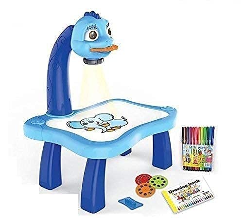 Drawing Projector Painting Desk Table with Patterns & Colorful Water Pens Table Lamp for Better Creativity & Education for Kids