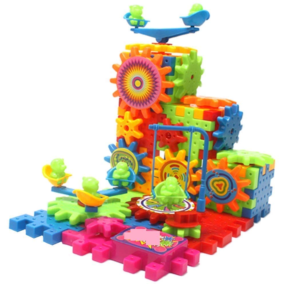 Braintastic 202 Pieces Miracle Bricks Motorized Spinning Gear Building Block Toy Sets Interlocking Learning And Educational Game For Kids