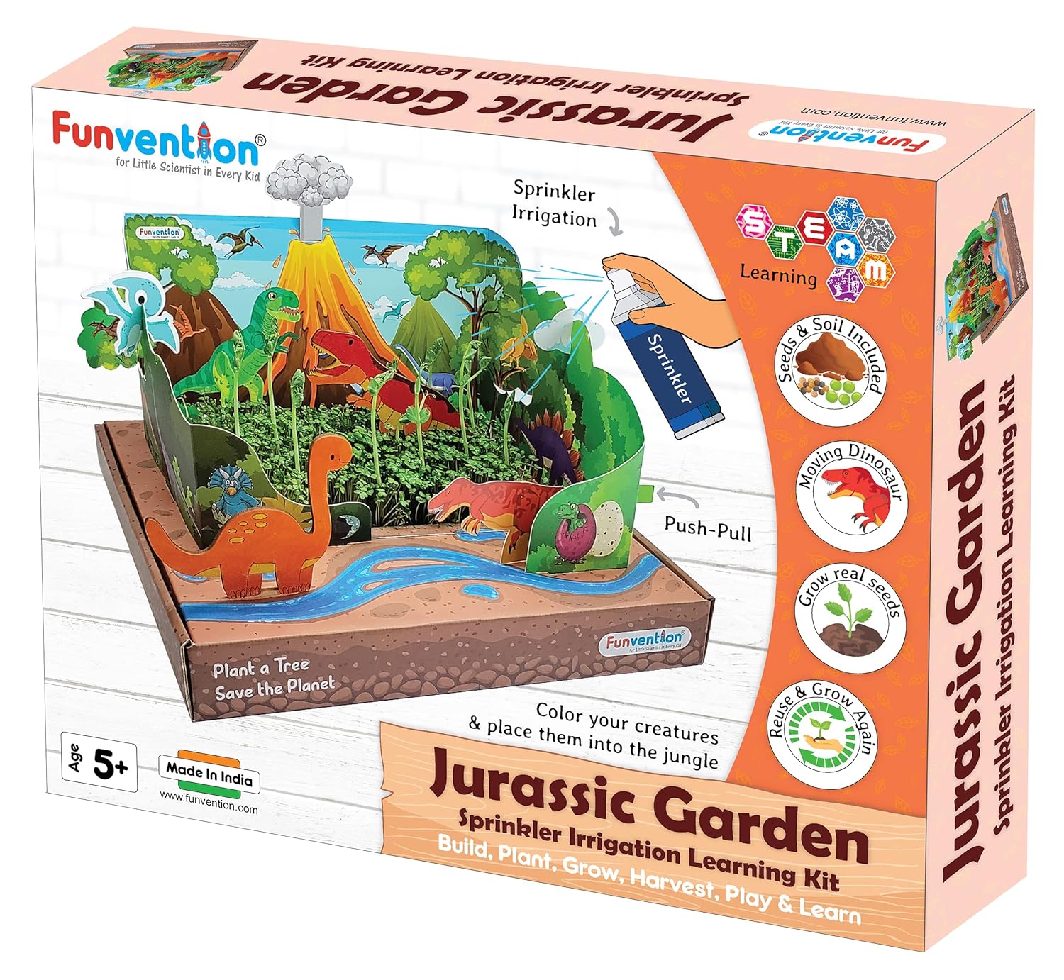 Funvention Jurassic Garden Sprinkler Irrigation DIY STEM Learning Kit for Kids
