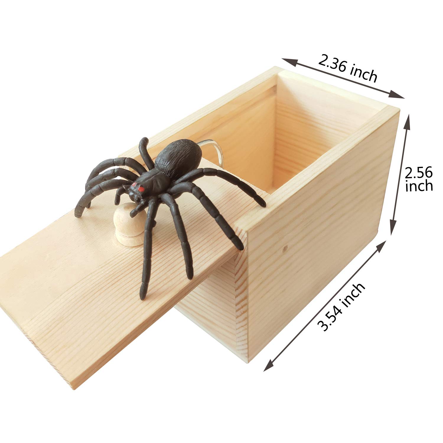 Braintastic Fun Spider Money Surprise Box,Rubber Spider Prank Box,Handcrafted Spider in Box Prank, Multicolor