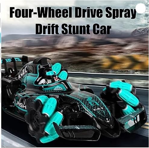 Stunt Drift Remote Control Smoke Car with LED Lights High Speed Racer RC Car 25 KM/H 2.4Ghz 360° Rotation Fast Stunt Toy Car for Kids