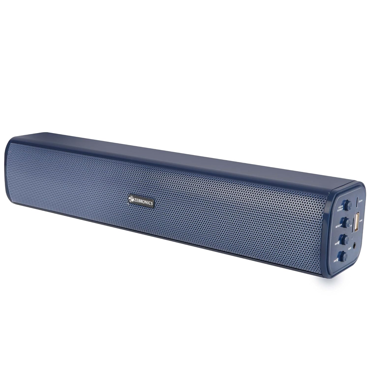 ZEBRONICS Vita Plus Mini 16W Soundbar Supporting LED Display, USB, SD Card, AUX, FM, TWS & Call Function. (Blue)