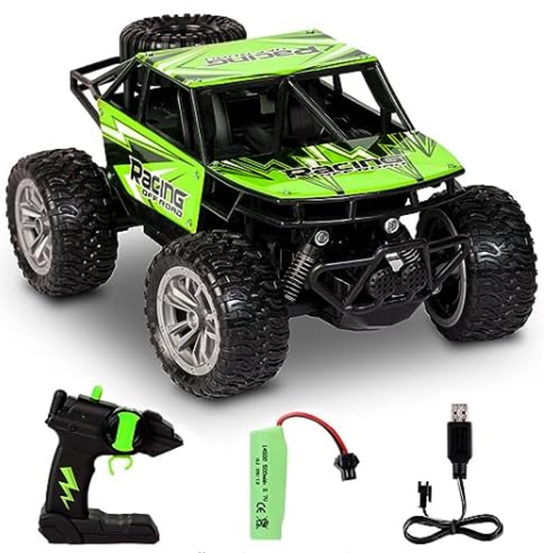 Remote Control Dirt Tracker HIGH Speed Drifting RC Car 15 KMH High Speed 1:18 Scale 4Wd Racing Car for Kids Green