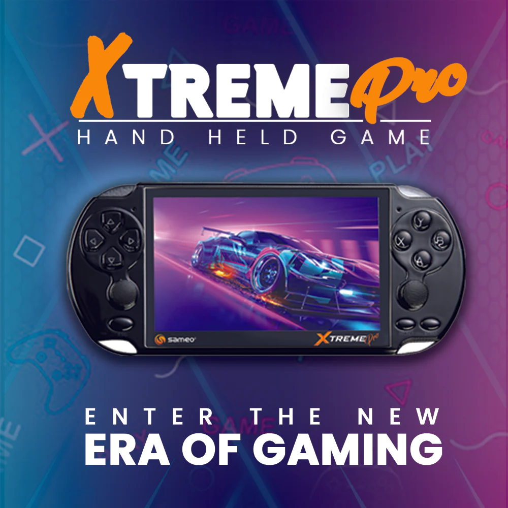 Sameo XTREME Pro Handheld Video Game 32GB 5.1” LCD Screen + more than 10000 HD Classic Retro Games (supports mini HDMI to HDMI output, 3m cable provided)