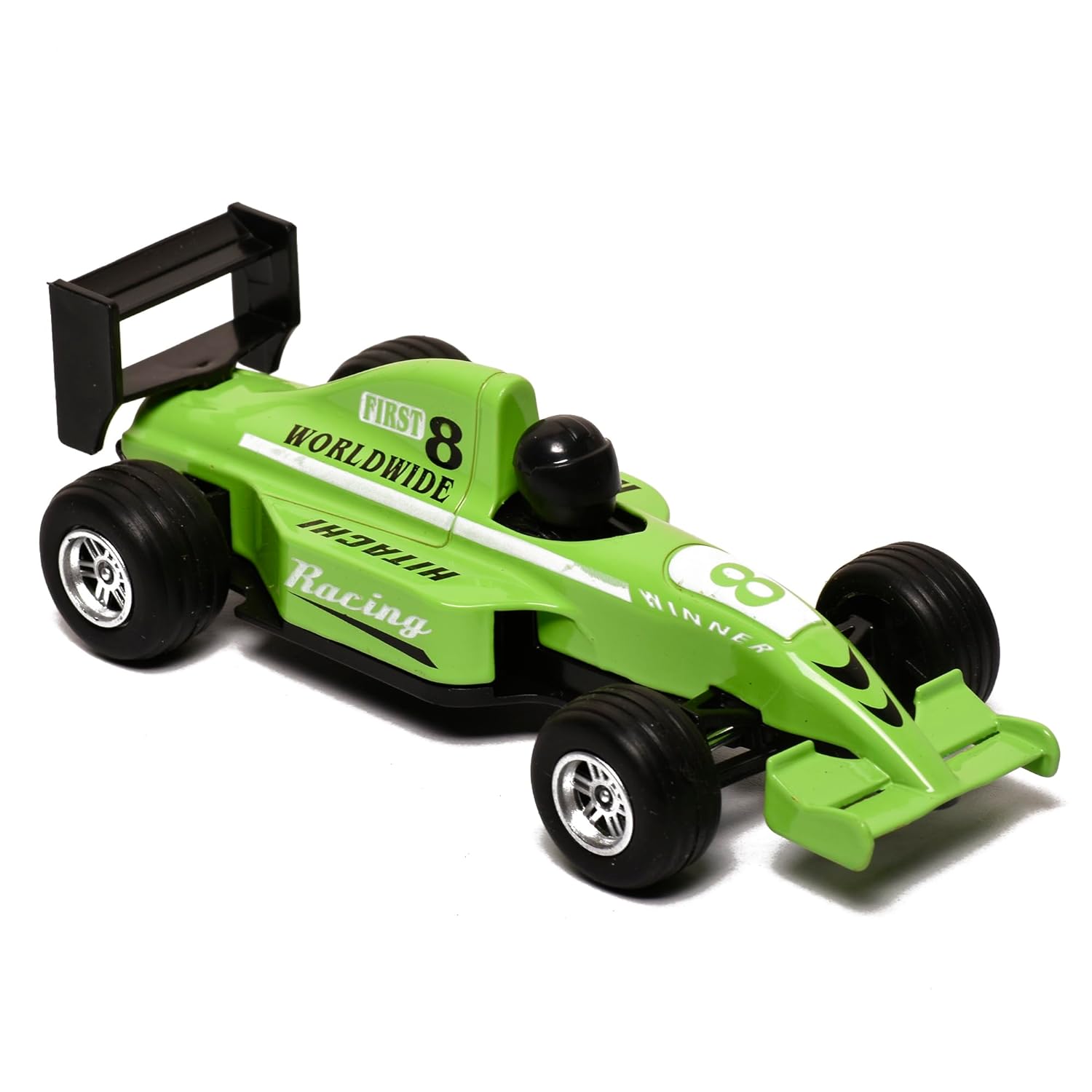Braintastic Pullback Friction Simulation Model Small Size Racing Car Miniature Vehicle Toys for Kids Age 3 + (Green)