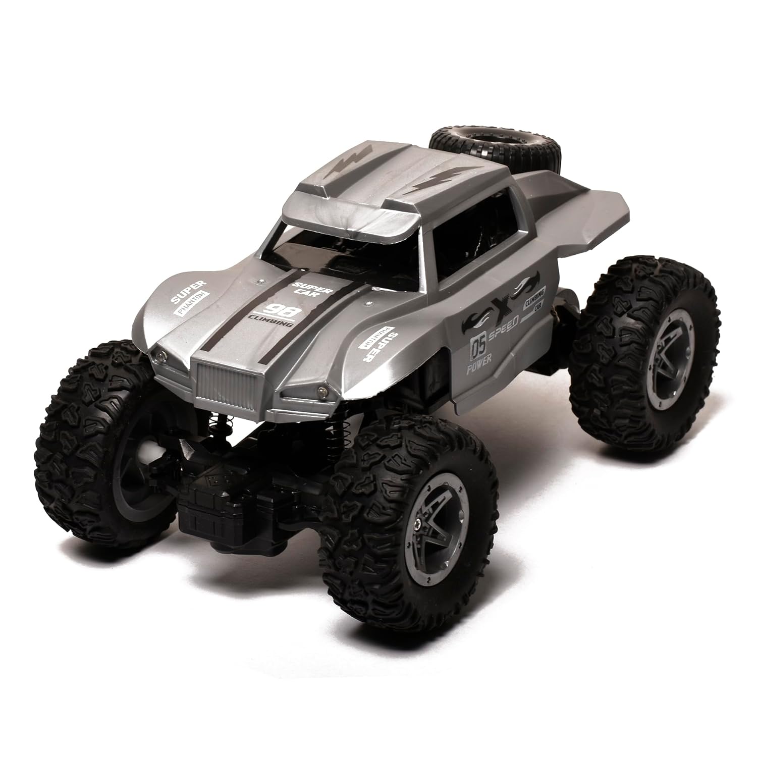 Braintastic Rechargeable 4 Wheel Metal Alloy Phantom Climber Rock Crawler Remote Control RC Car Vehicle Toys for Kids Age 6+ Years