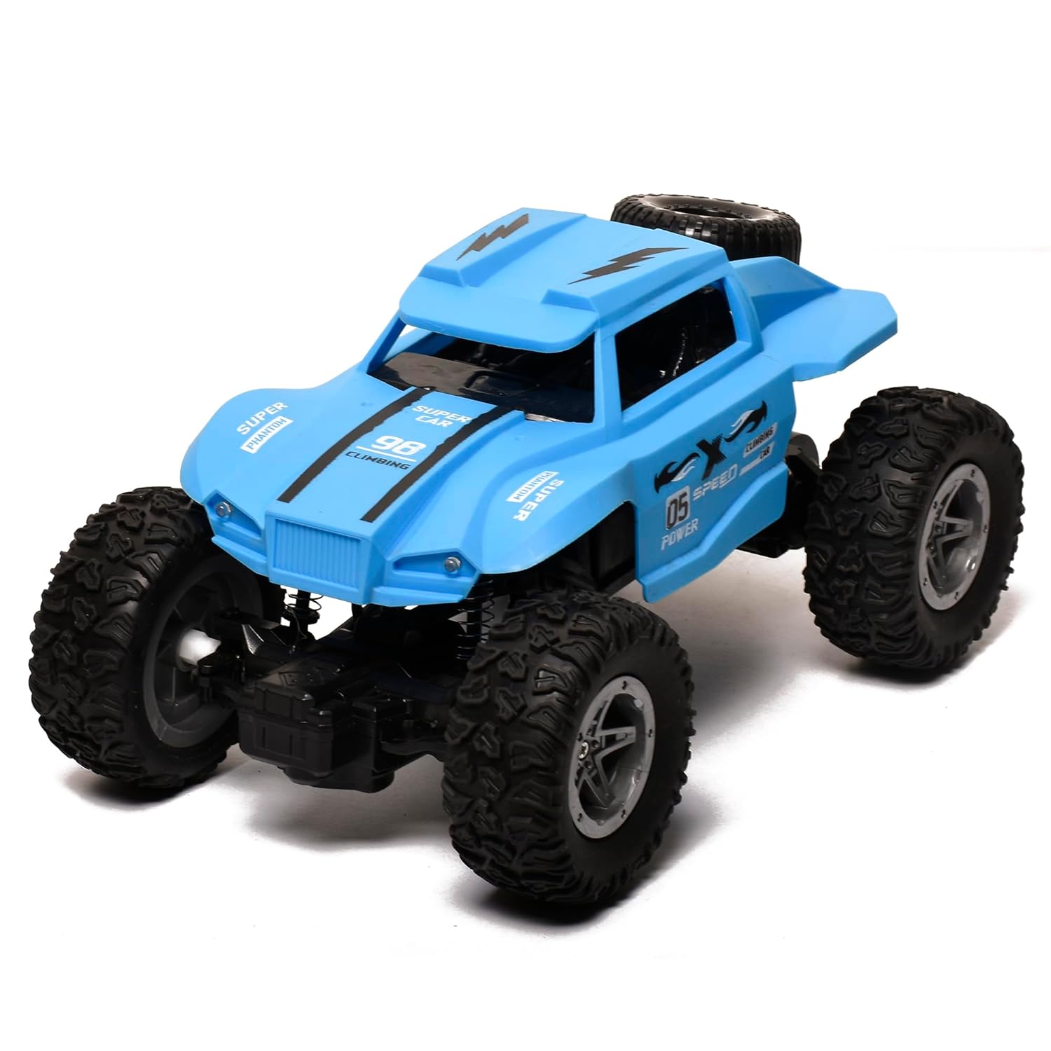 Braintastic Rechargeable 4 Wheel Metal Alloy Phantom Climber Rock Crawler Remote Control RC Car Vehicle Toys for Kids Age 6+ Years