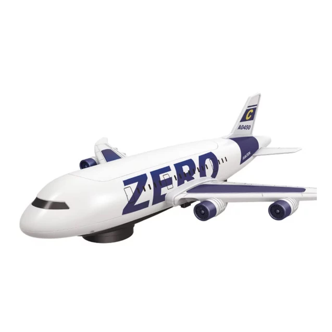 Braintastic Zero Aircraft Electric Stimulated with 360 Degree Rotation and Flashing Light Airplane Toy for Kids