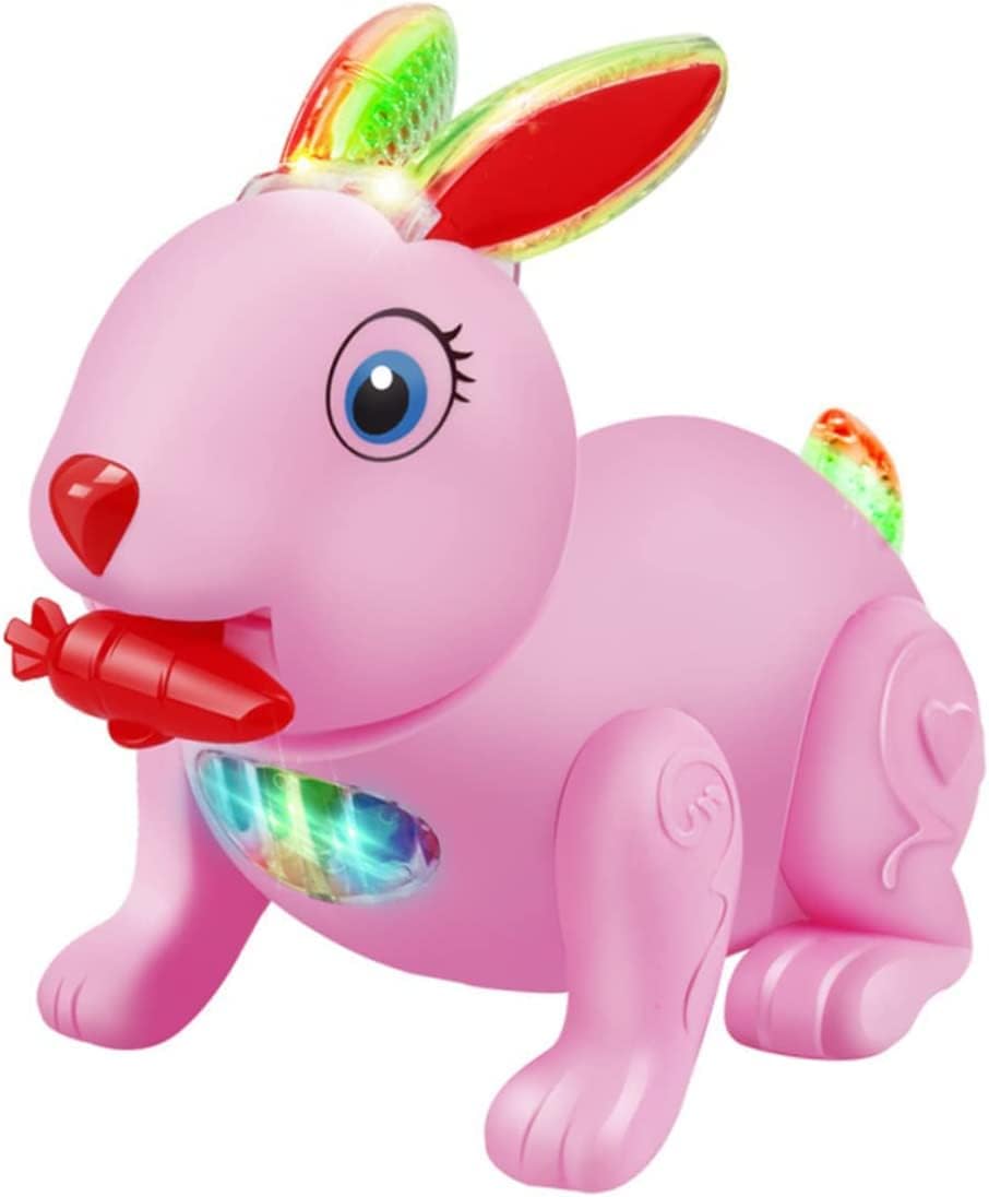Braintastic Jumping Rabbit Musical Toy with Luminous Effect Cute Bunny Rabbit Flashing Lights & Music Toy for Kids Age 3+ Years