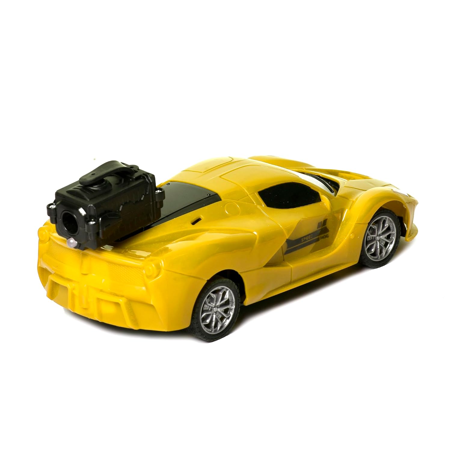 Braintastic Model Diecast Car Toy Vehicle Pull Back Friction Car with Openable Doors Light & Music Toys for Kids Age 3+ Years (Spray Car Yellow)