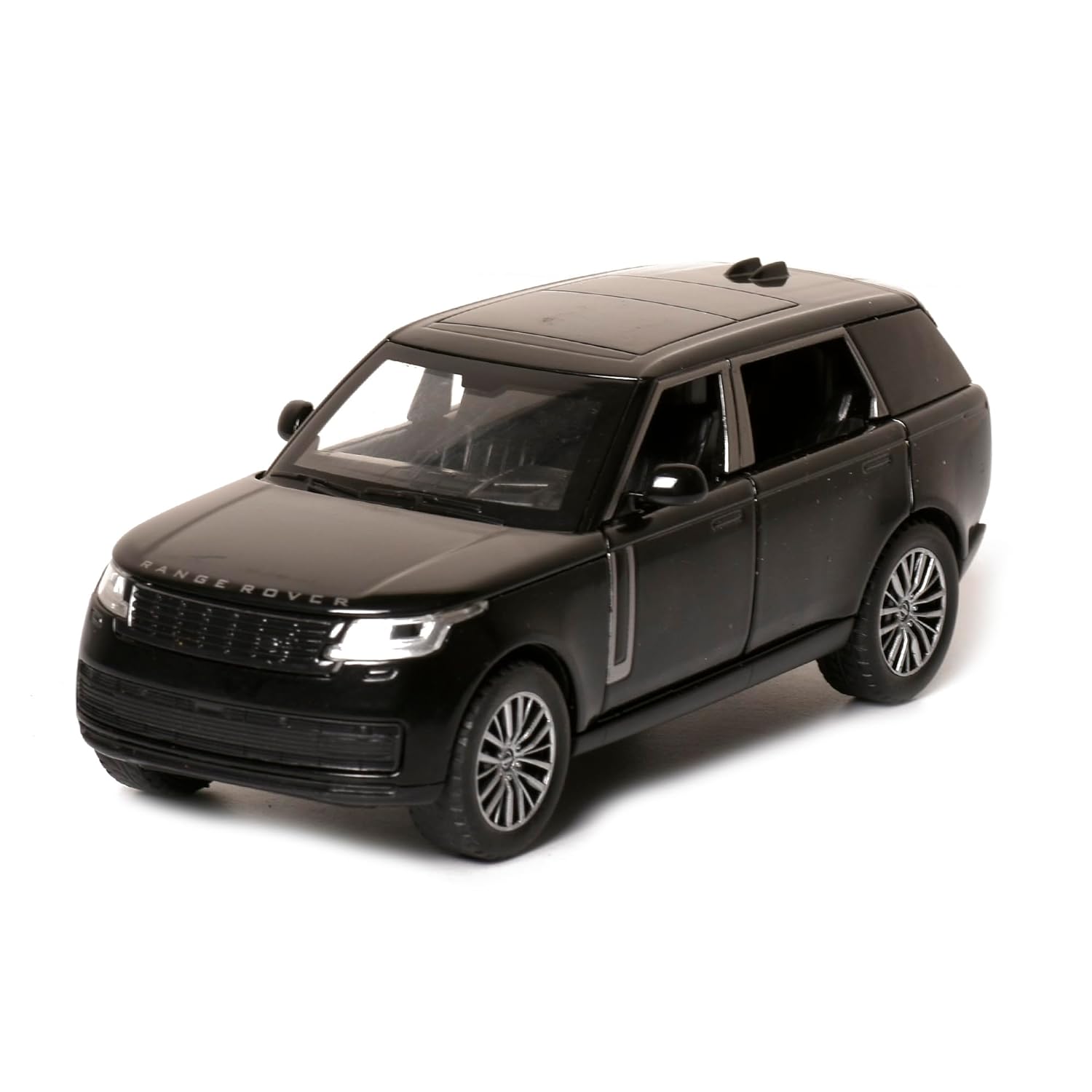 Braintastic Model Diecast Car Toy Vehicle Pull Back Friction Car with Openable Doors Light & Music Toys for Kids Age 3+ Years (AK Metal Series Range Rover Black)