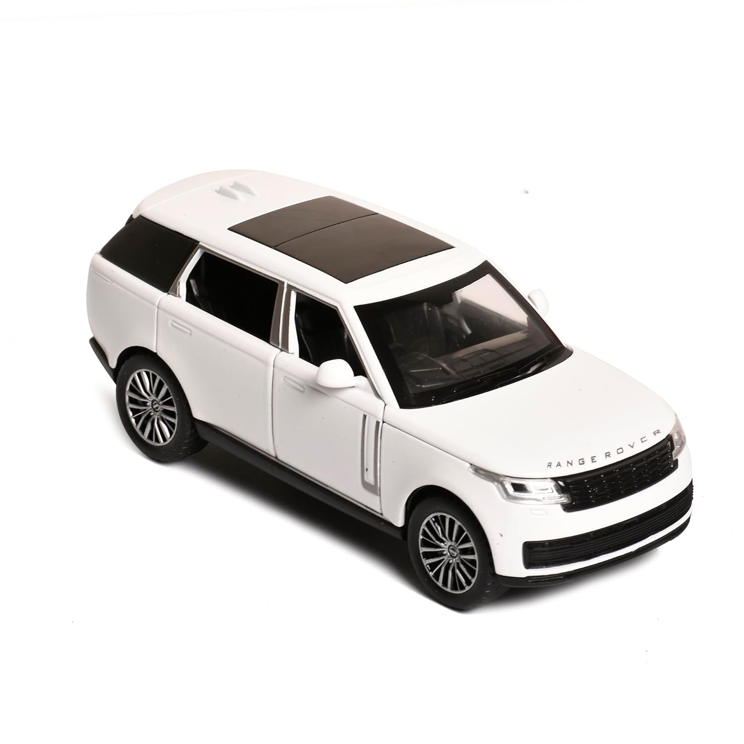 Braintastic Model Diecast Car Toy Vehicle Pull Back Friction Car with Openable Doors Light & Music Toys for Kids Age 3+ Years (AK Metal Series Range Rover White)