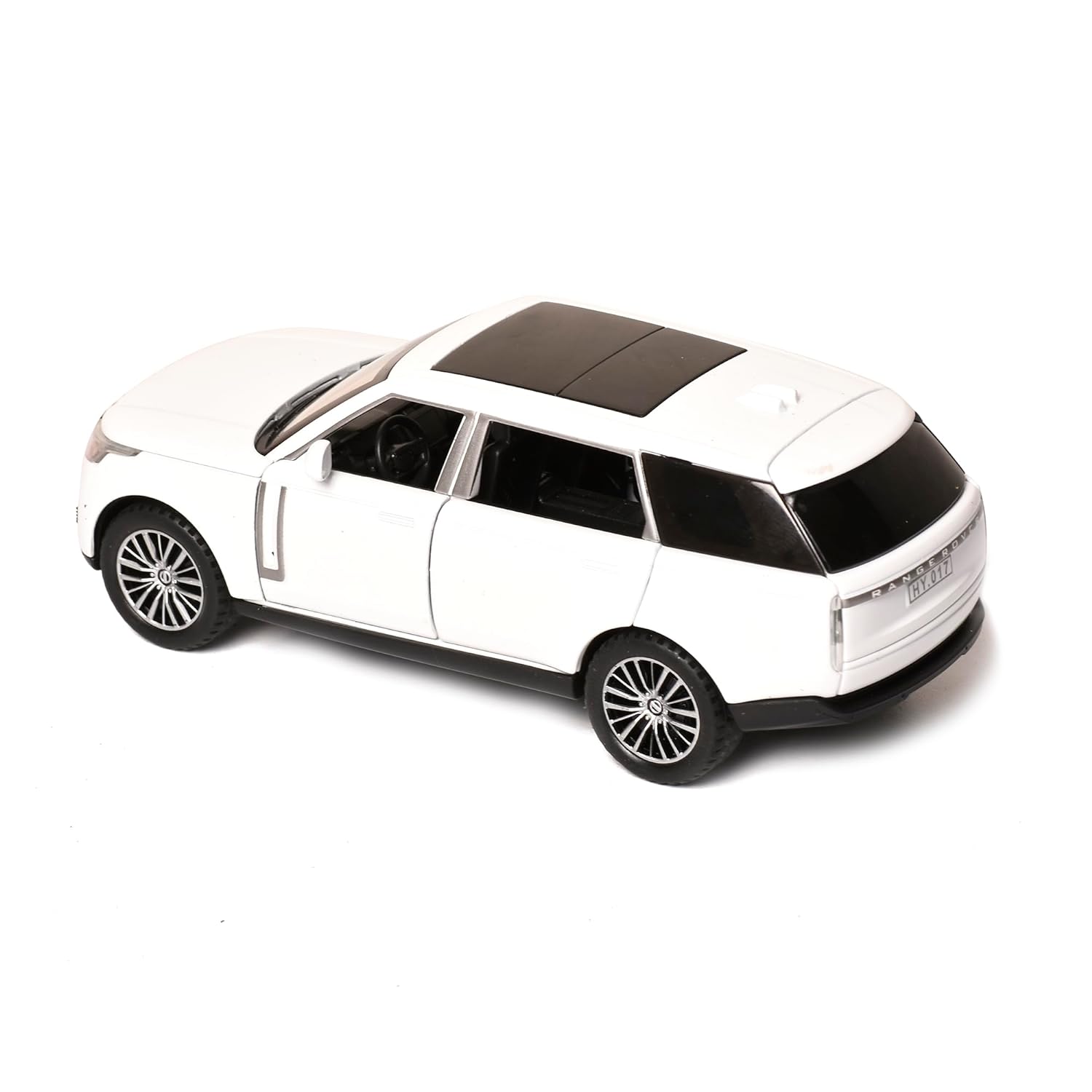 Braintastic Model Diecast Car Toy Vehicle Pull Back Friction Car with Openable Doors Light & Music Toys for Kids Age 3+ Years (AK Metal Series Range Rover White)