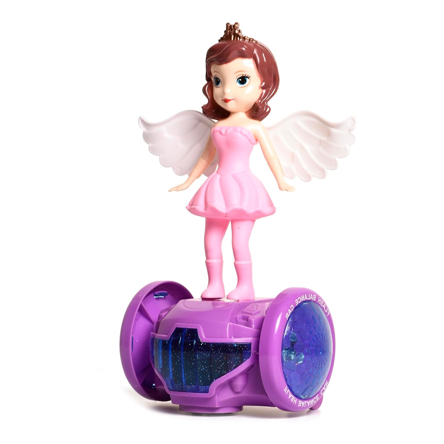 Braintastic Princess Balancing Car Doll Interactive Revolving Cute Doll Colorful LED Lights and Music Toy for Girls