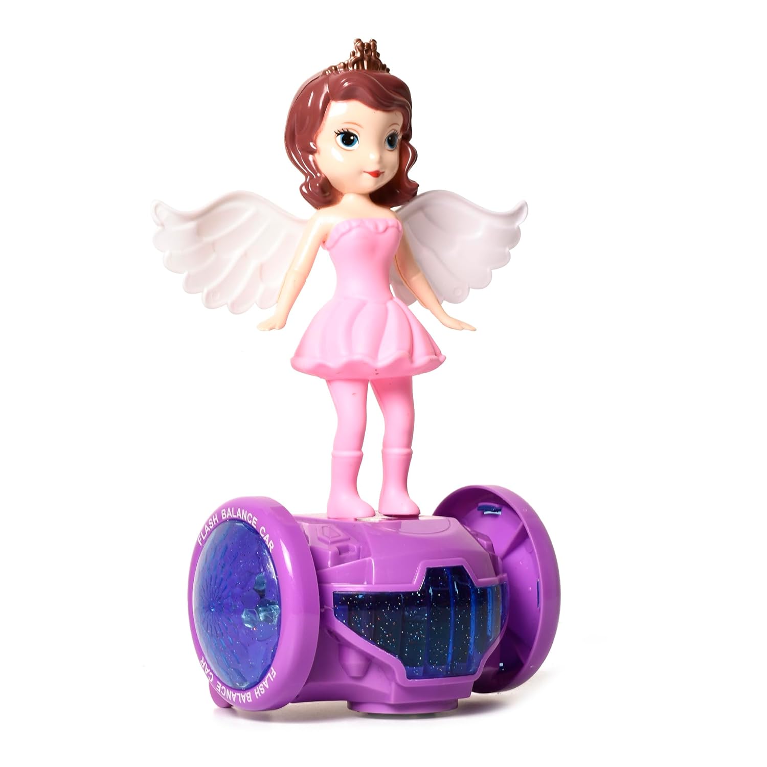 Braintastic Princess Balancing Car Doll Interactive Revolving Cute Doll Colorful LED Lights and Music Toy for Girls