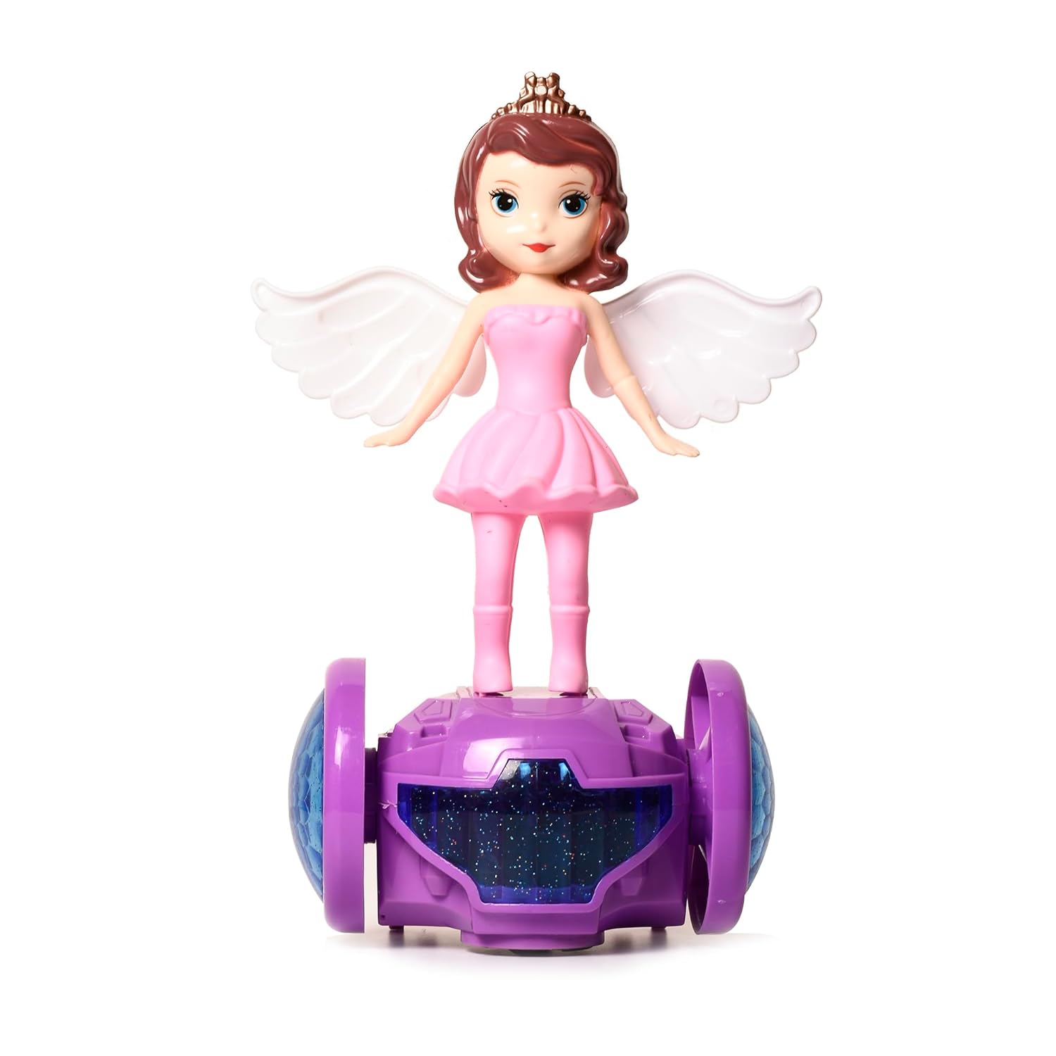 Braintastic Princess Balancing Car Doll Interactive Revolving Cute Doll Colorful LED Lights and Music Toy for Girls