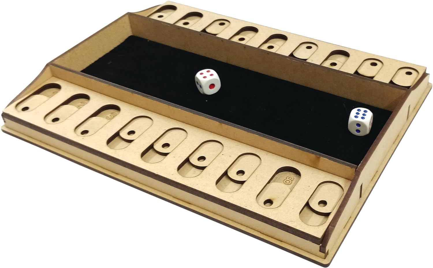Braintastic Wooden Shut The Box 2 Players Puzzle Board Game for Kids Age 8+ Years