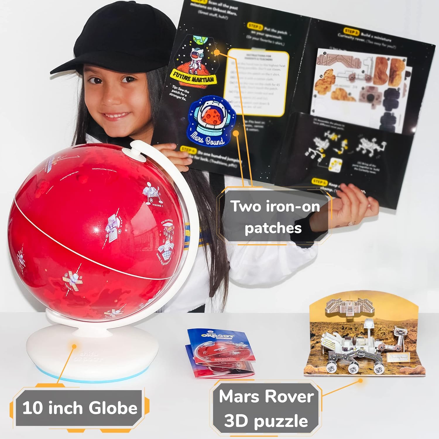 Shifu Interactive Science Kit - Orboot Mars (Globe + App) Explore Planet Mars|Educational Toys|Solar System Space Toys, STEM Toy & Gift for Kids Ages 6-12 Years (works with mobiles/tabs) Multicolor