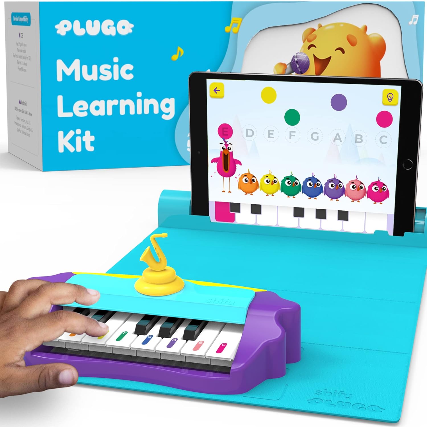 Shifu Playshifu Plugo Tunes, Piano Learning Kit Musical Stem Toy For Ages 4-10, Educational Music Instruments Gift For Boys & Girls, App Based, Multicolor