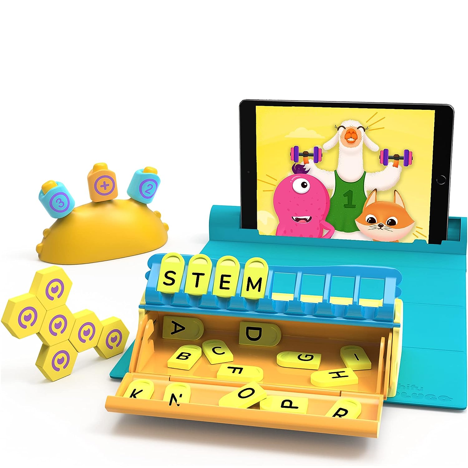 Shifu Plugo Stem Pack by Playshifu-Count,Letters&Link (3In1)|Math,Words,Magnetic Blocks,Puzzles|4-10 Years Stem Toys|Gift Boys&Girls (Works with Ipads,iPhones,Samsung Tabs,Kindle Fire),Multicolor