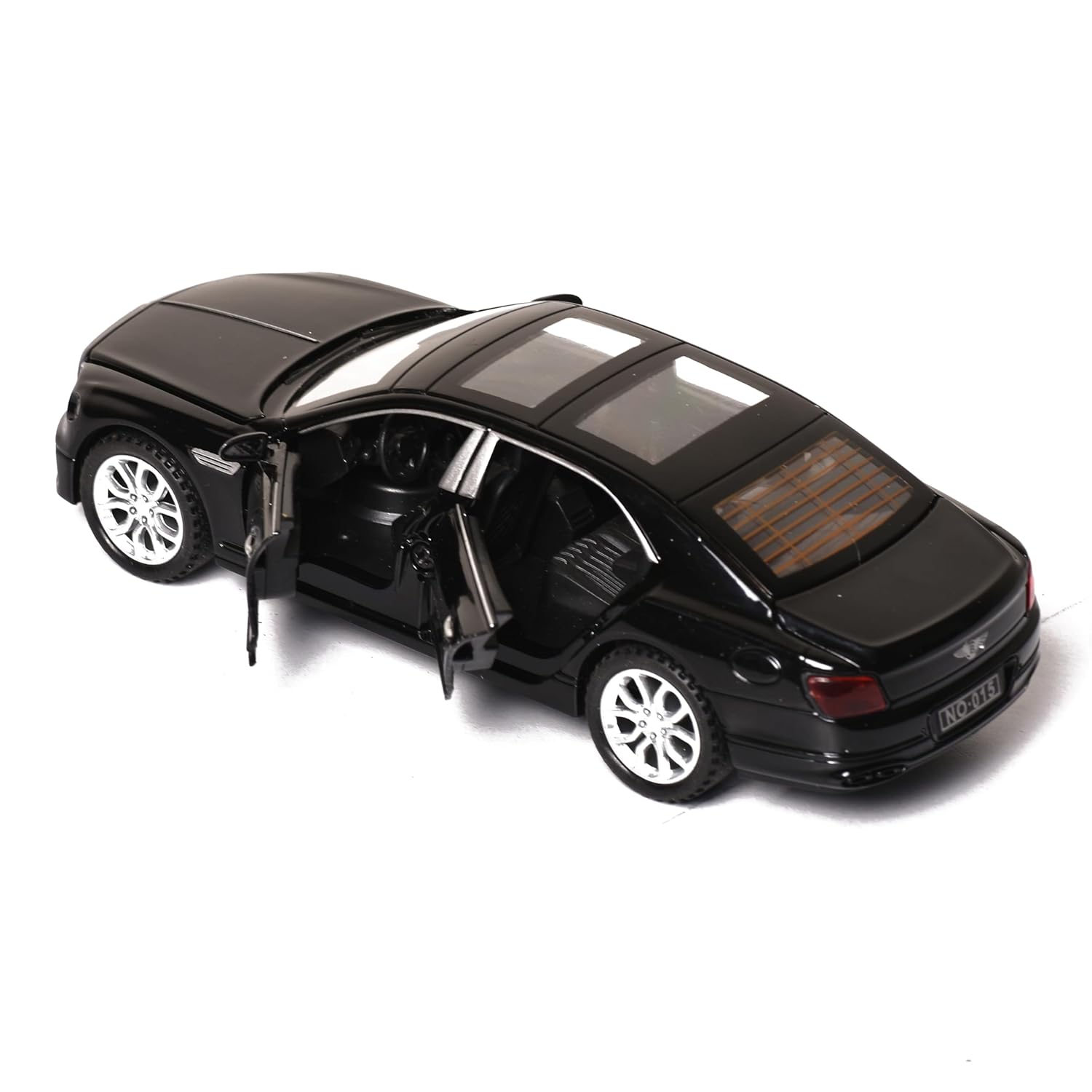 Braintastic Bentley Diecast Alloy Model Car Pull Back Collectible Toy Vehicles with Sound and Light Door Opened for Kids Age 3+ Years Black