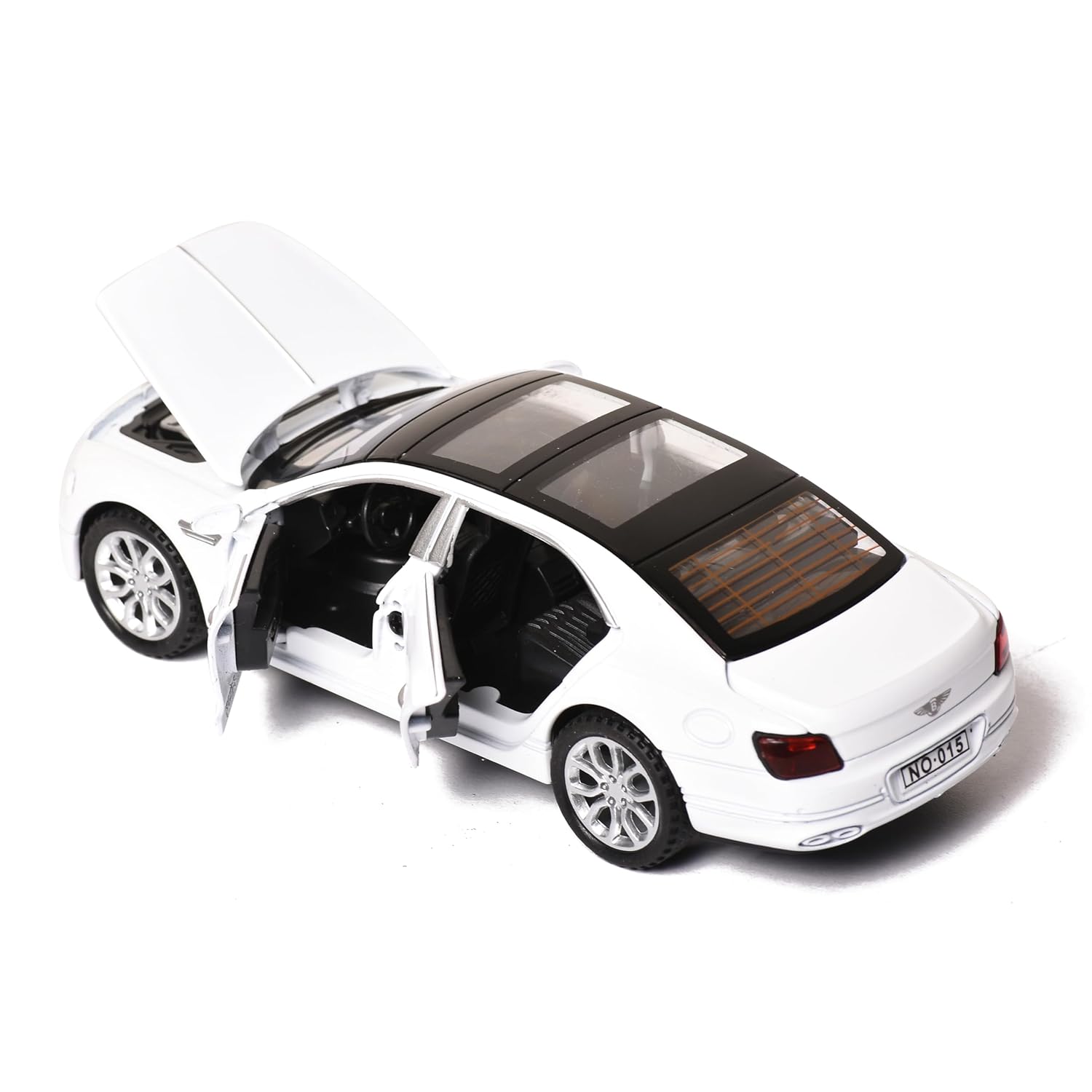 Braintastic Model Diecast Car Toy Vehicle Pull Back Friction Car with Openable Doors Light & Music Toys for Kids Age 3+ Years (AK Metal Series Bentley White)