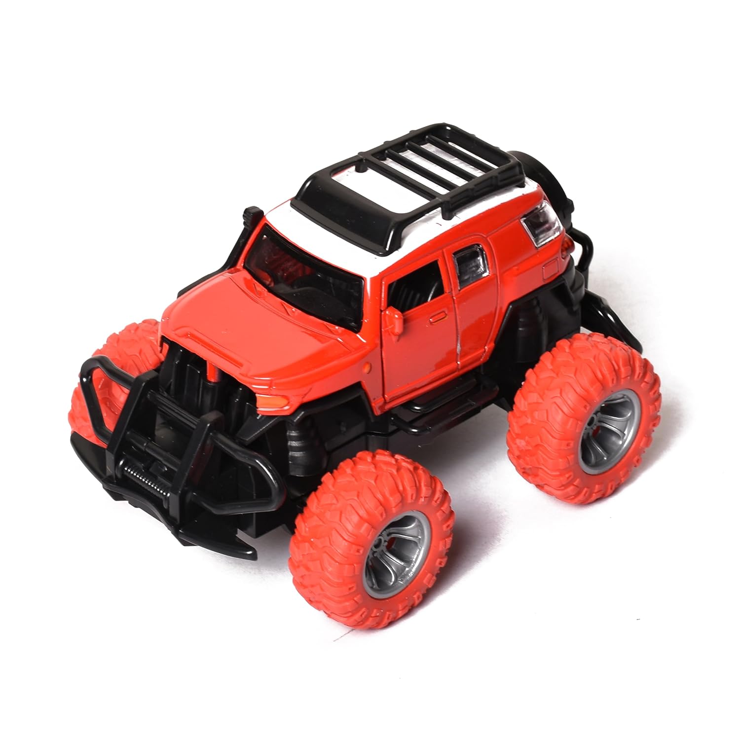 Braintastic Simulation Alloy Metal Pull Back Diecast Car 1:32 Off Road Model Pull Back Car with Sound & Light Toys for Kids Age 3+ Years Red