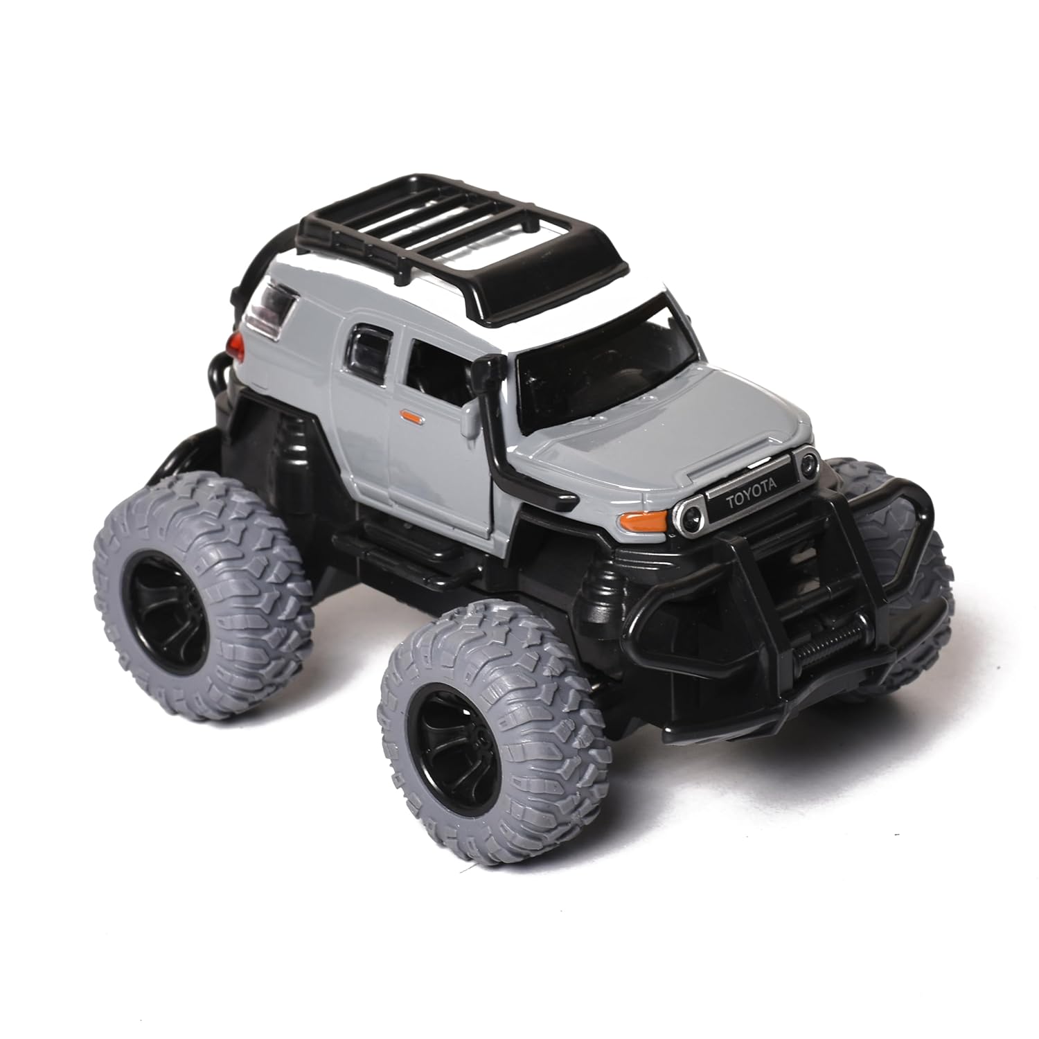Braintastic Simulation Alloy Metal Pull Back Diecast Car 1:32 Off Road Model Pull Back Car with Sound & Light Toys for Kids Age 3+ Years Grey