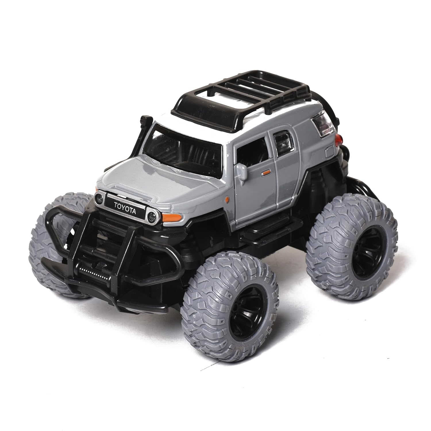 Braintastic Simulation Alloy Metal Pull Back Diecast Car 1:32 Off Road Model Pull Back Car with Sound & Light Toys for Kids Age 3+ Years Grey