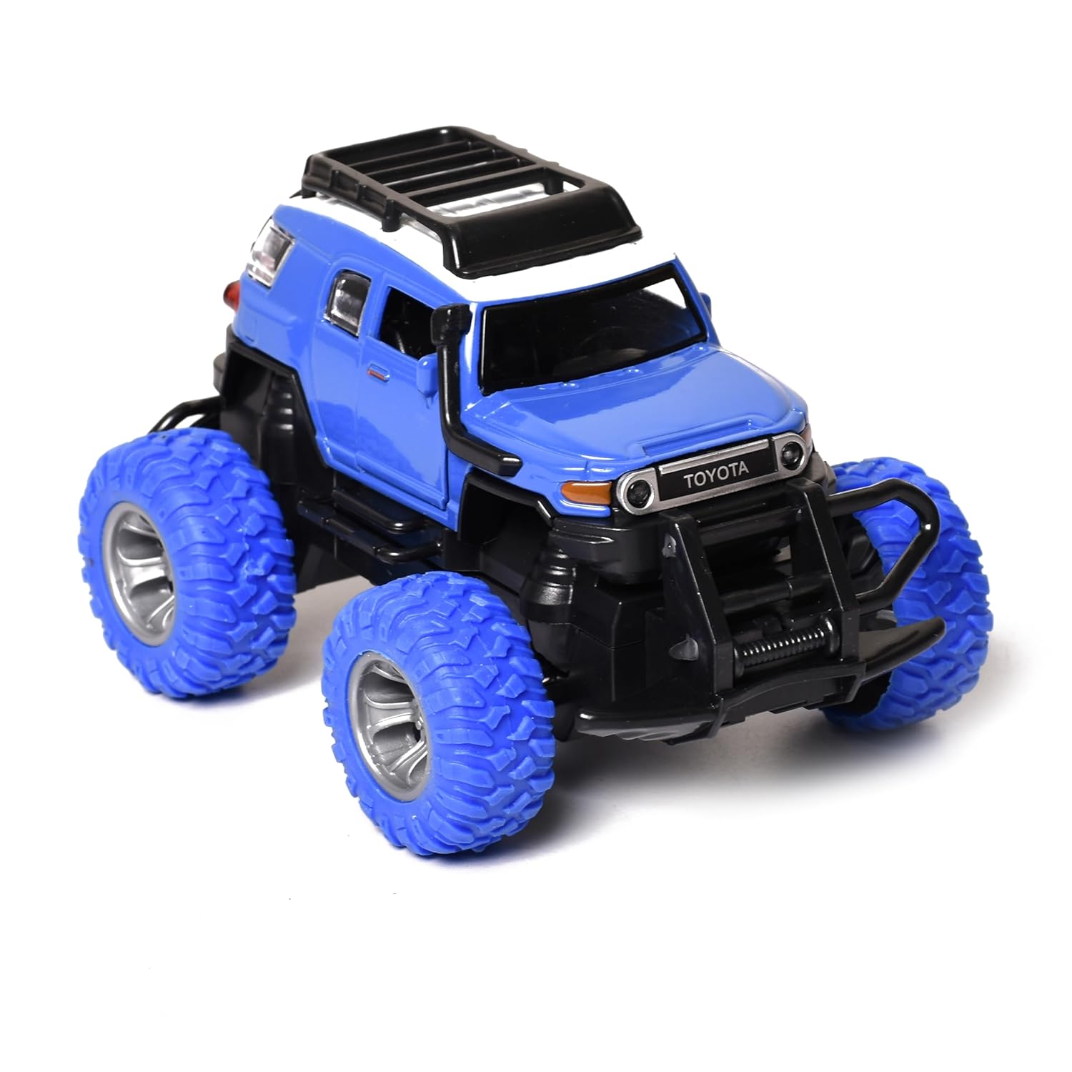 Braintastic Simulation Alloy Metal Pull Back Diecast Car 1:32 Off Road Model Pull Back Car with Sound & Light Toys for Kids Age 3+ Years Blue