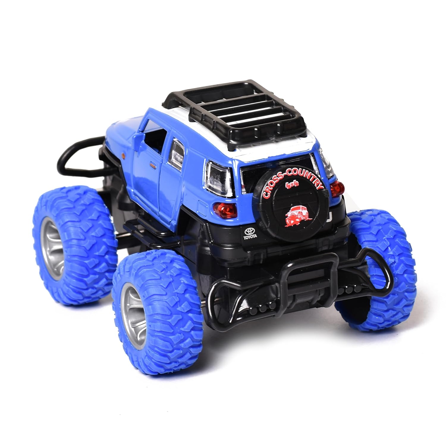 Braintastic Simulation Alloy Metal Pull Back Diecast Car 1:32 Off Road Model Pull Back Car with Sound & Light Toys for Kids Age 3+ Years Blue