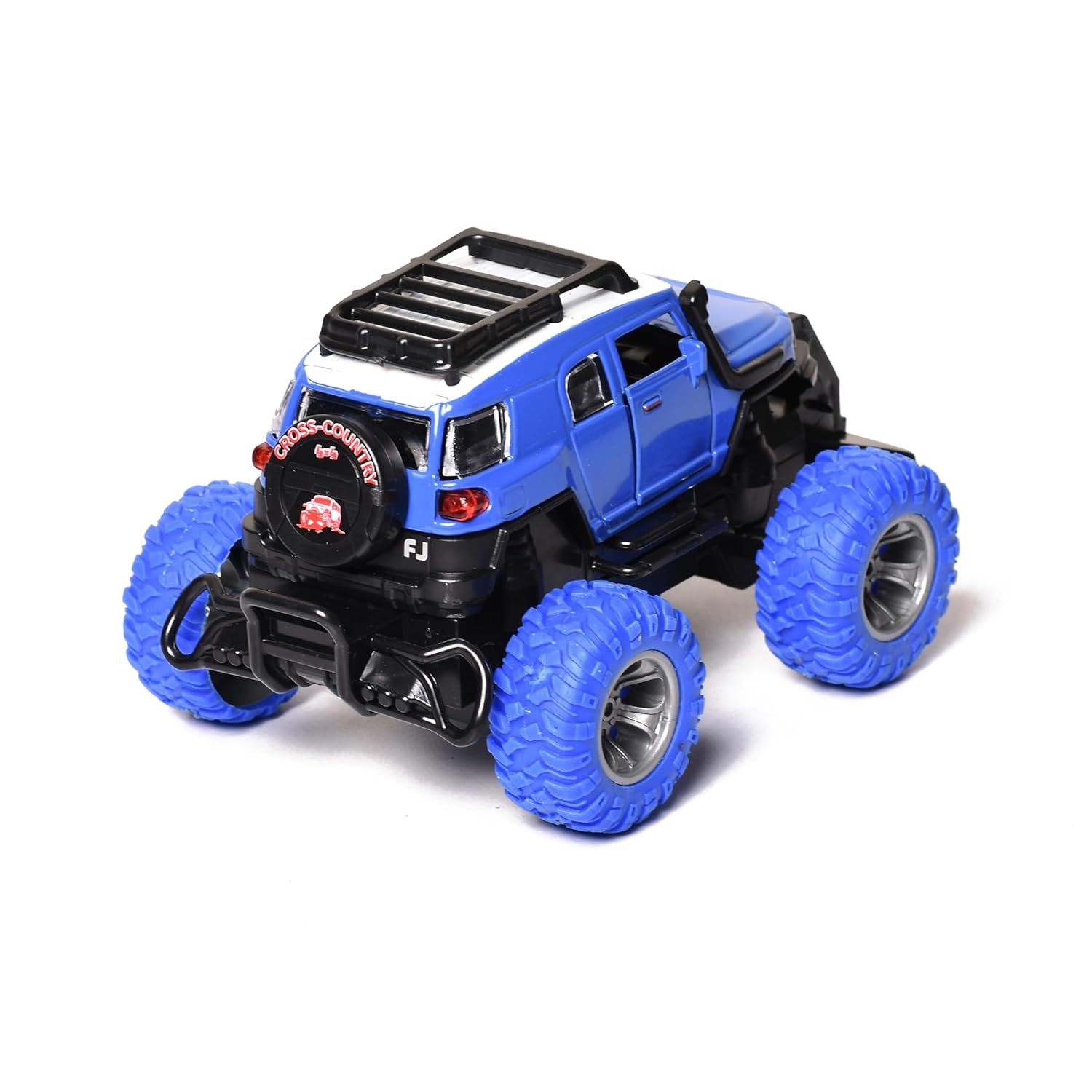 Braintastic Simulation Alloy Metal Pull Back Diecast Car 1:32 Off Road Model Pull Back Car with Sound & Light Toys for Kids Age 3+ Years Blue