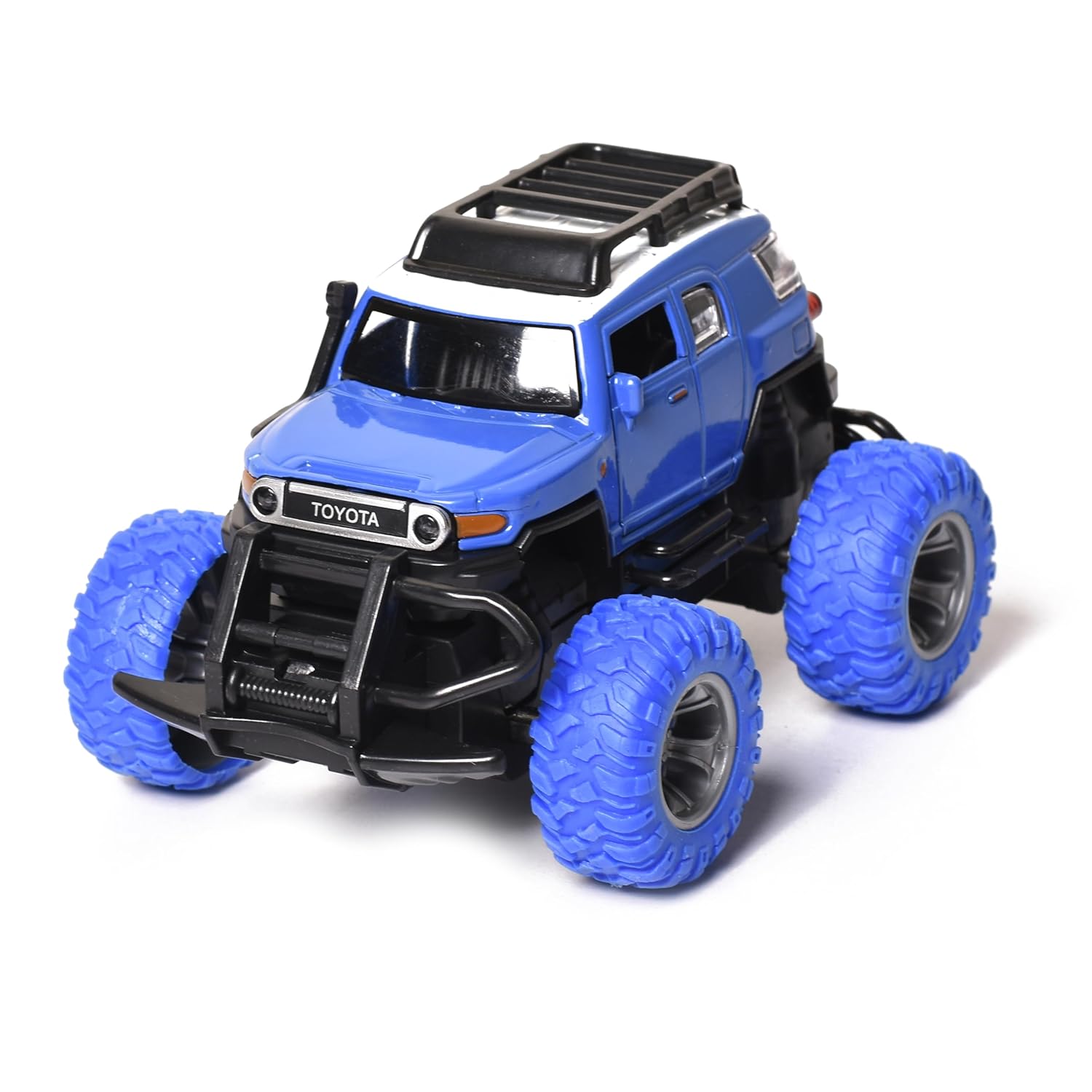 Braintastic Simulation Alloy Metal Pull Back Diecast Car 1:32 Off Road Model Pull Back Car with Sound & Light Toys for Kids Age 3+ Years Blue