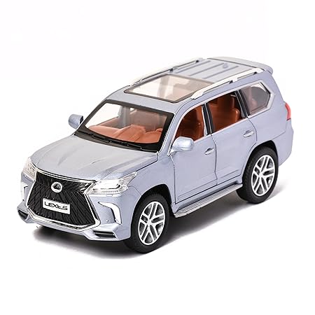 Braintastic Model Diecast Car Toy Vehicle Pull Back Friction Car with Openable Doors Light & Music Toys for Kids Age 3+ Years (Lexus Grey)