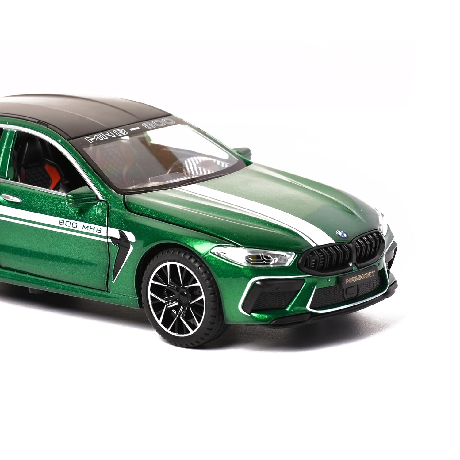 Braintastic Model Diecast Car Toy Vehicle Pull Back Friction Car with Openable Doors Light & Music Toys for Kids Age 3+ Years (BMW Green)