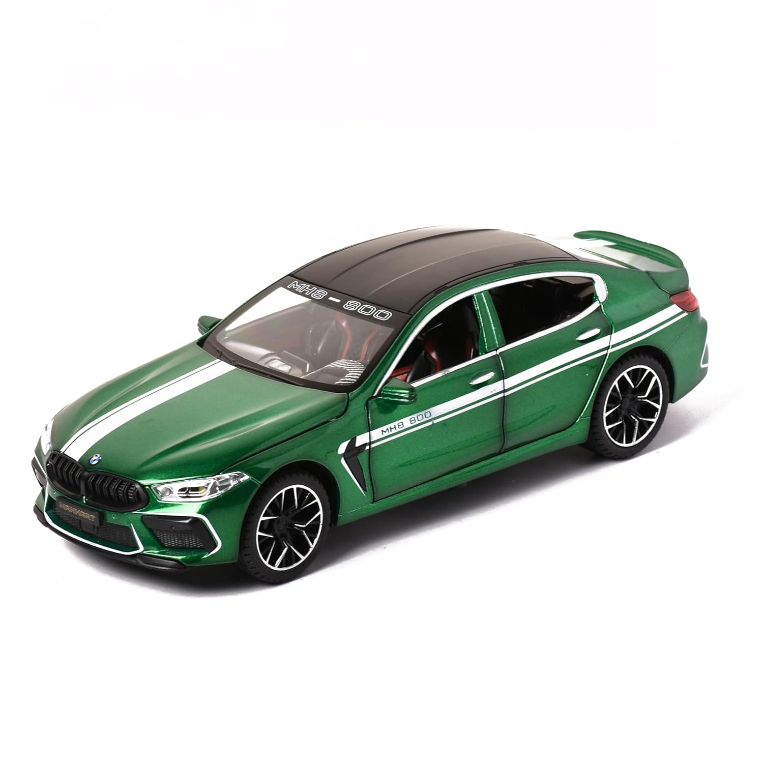 Braintastic Model Diecast Car Toy Vehicle Pull Back Friction Car with Openable Doors Light & Music Toys for Kids Age 3+ Years (BMW Green)