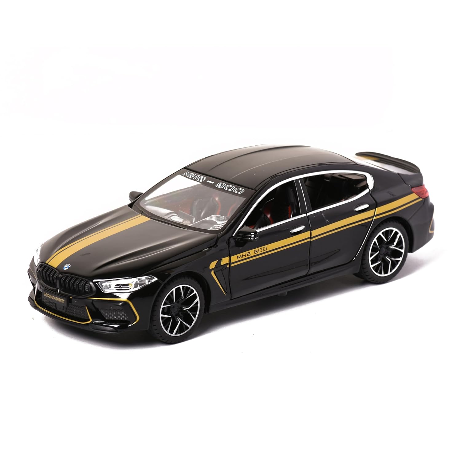 Braintastic Model Diecast Car Toy Vehicle Pull Back Friction Car with Openable Doors Light & Music Toys for Kids Age 3+ Years (BMW Black)