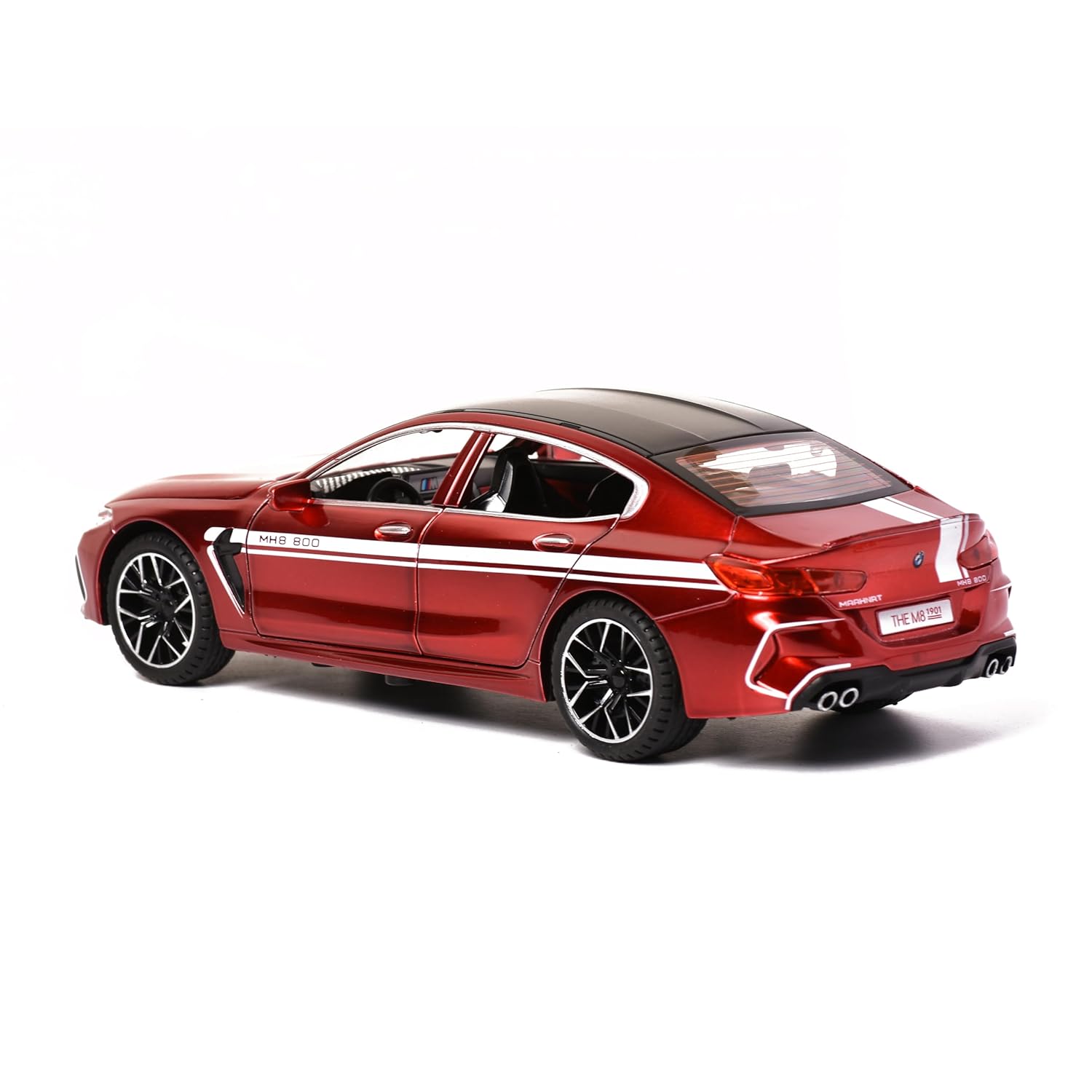 Braintastic Model Diecast Car Toy Vehicle Pull Back Friction Car with Openable Doors Light & Music Toys for Kids Age 3+ Years (BMW Red)