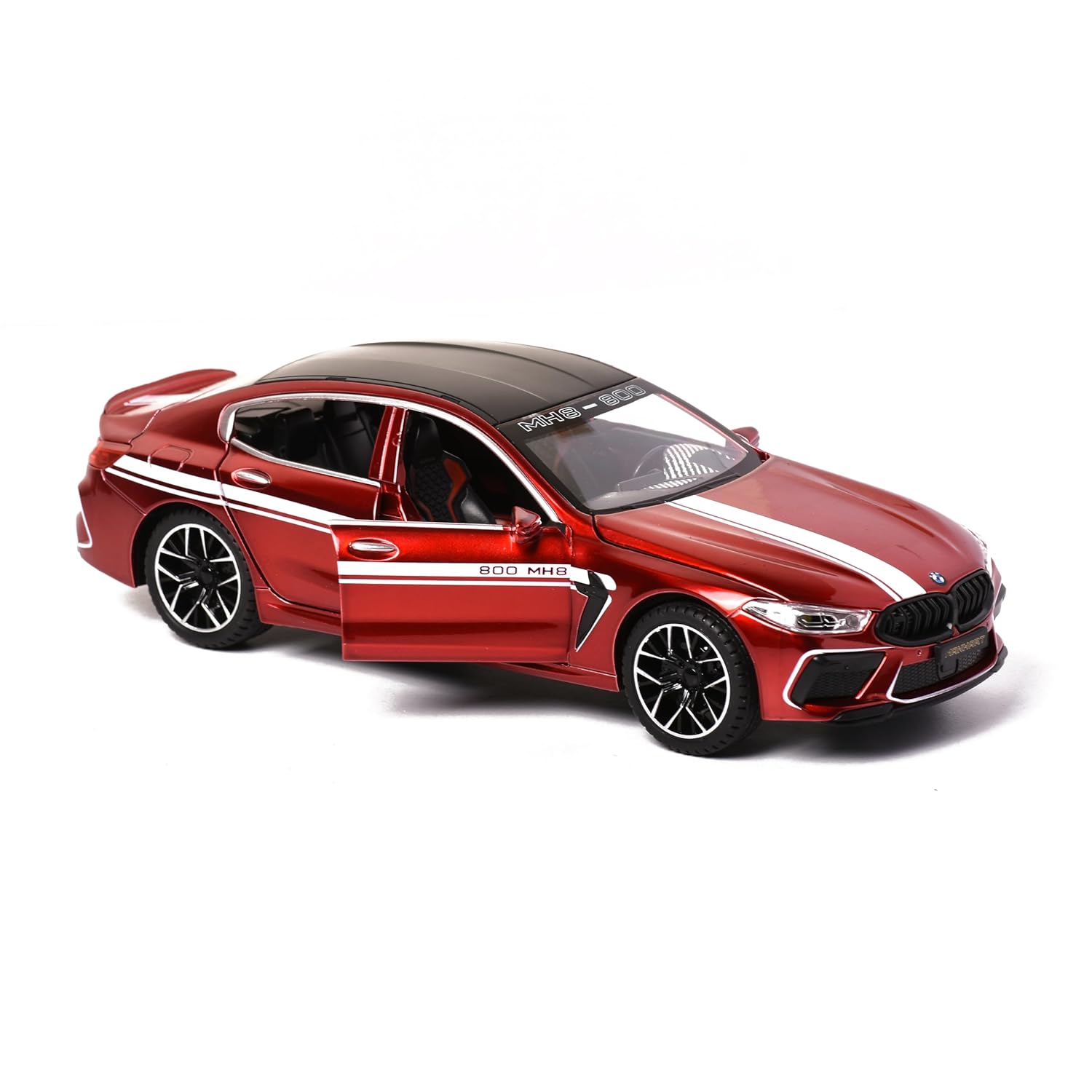 Braintastic Model Diecast Car Toy Vehicle Pull Back Friction Car with Openable Doors Light & Music Toys for Kids Age 3+ Years (BMW Red)