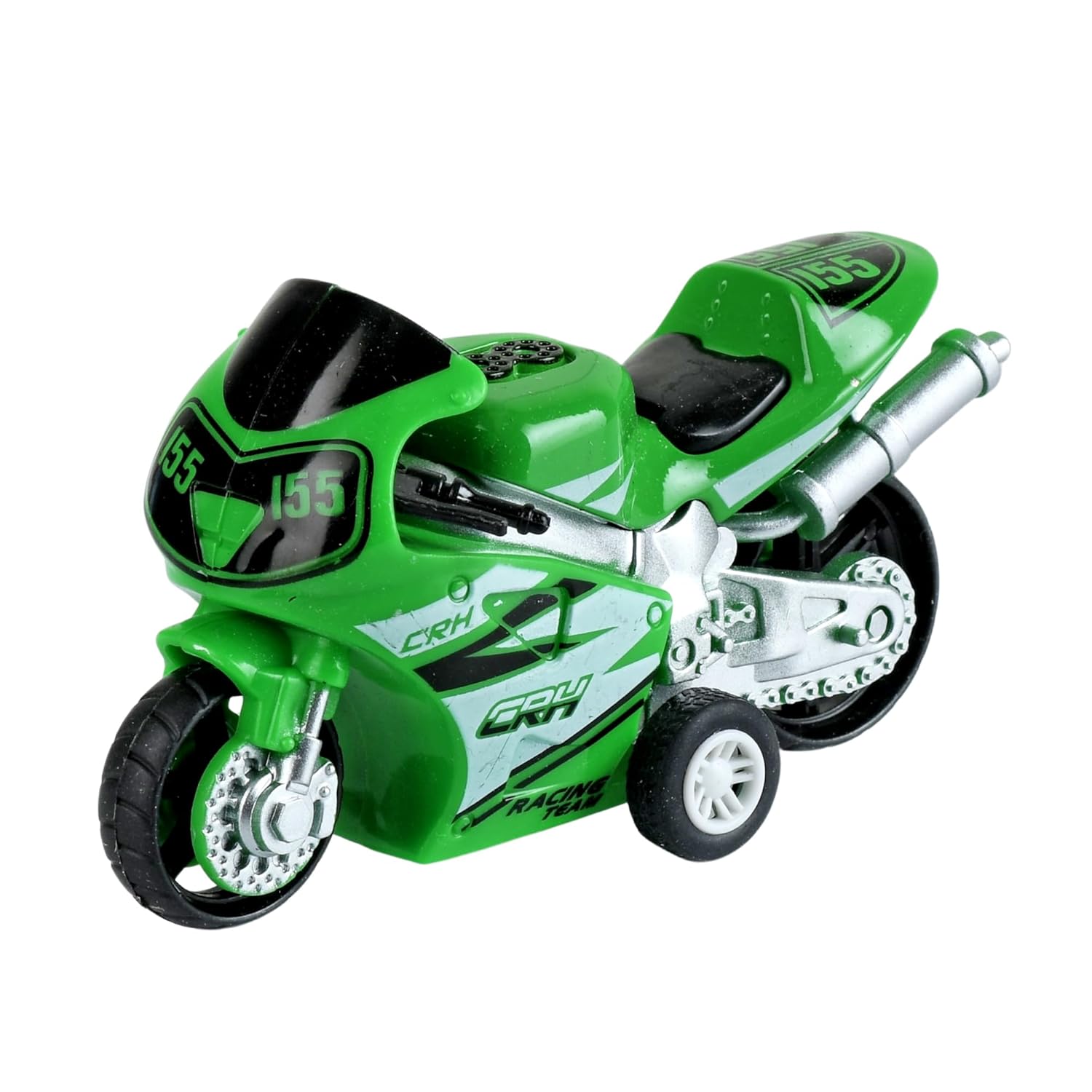 Braintastic Model Diecast Metal Bike Toy Vehicle Pull Back Friction Toys For Kids Age 3+ Years, Green
