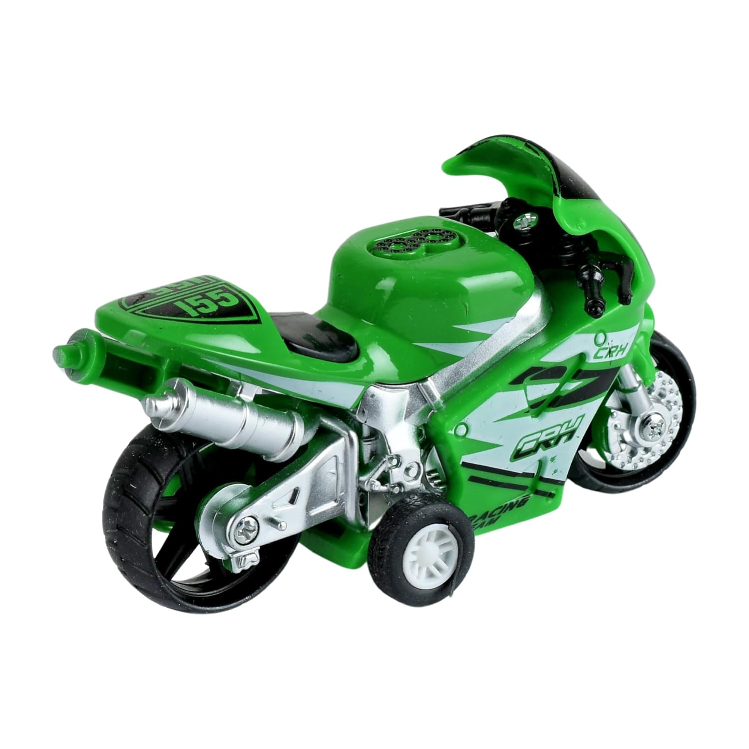 Braintastic Model Diecast Metal Bike Toy Vehicle Pull Back Friction Toys For Kids Age 3+ Years, Green
