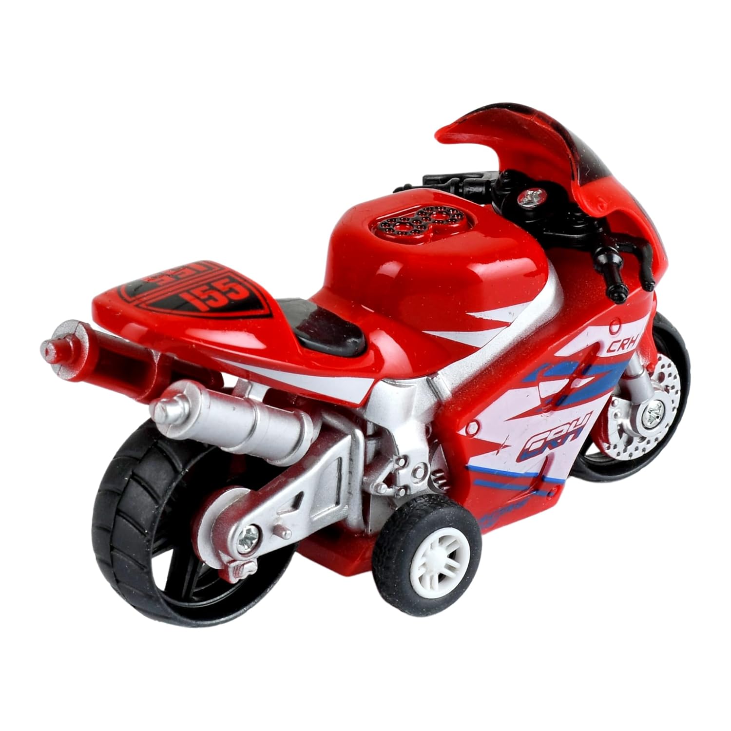 Braintastic Model Diecast Metal Bike Toy Vehicle Pull Back Friction Toys For Kids Age 3+ Years, Red
