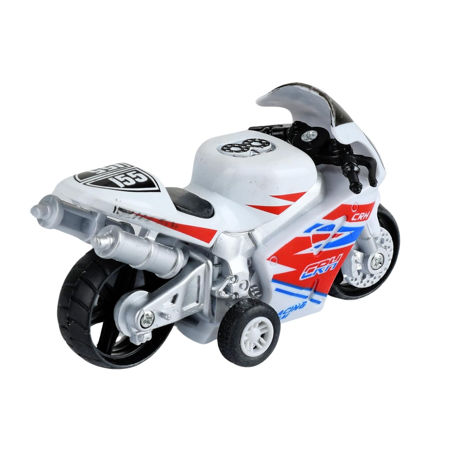 Braintastic Model Diecast Metal Motor Bike Motorcycle Toy Vehicle Pull Back Friction Toys For Kids Age 3+ Years, Blue